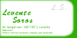 levente soros business card